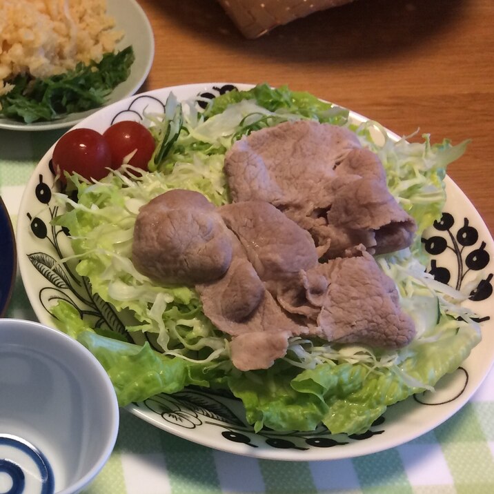 野菜たっぷり豚しゃぶサラダ